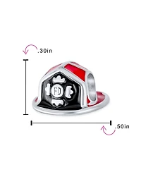 Bling Jewelry Firefighter Hat Charm Bead Sterling Silver European Bracelet
