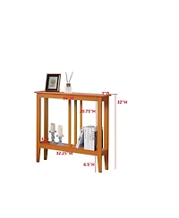 Kings Brand Furniture Entryway Table - Narrow Console with Storage Wood Tables for