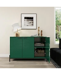 Modern Storage Cabinet with Adjustable Shelves, 49IN Accent 3 Doors, Decorative Cabinets for Living Room, Kitchen, Office