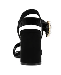 Jones New York Women's Earleny Embellished Block Heel Dress Sandals
