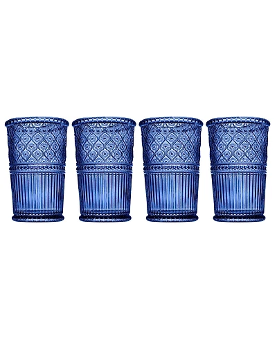 Godinger Claro Modern Vintage Tumbler Glasses - 12oz., Set of 4