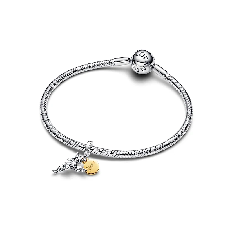 Pandora Two Tone Cupid Dangle Charms