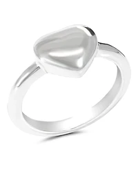 Devata Puffy Heart Ring in Sterling Silver