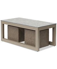 Sonetta Outdoor Seating 3pc Set (Coffee Table & 2 Cubes), Created for Macy's