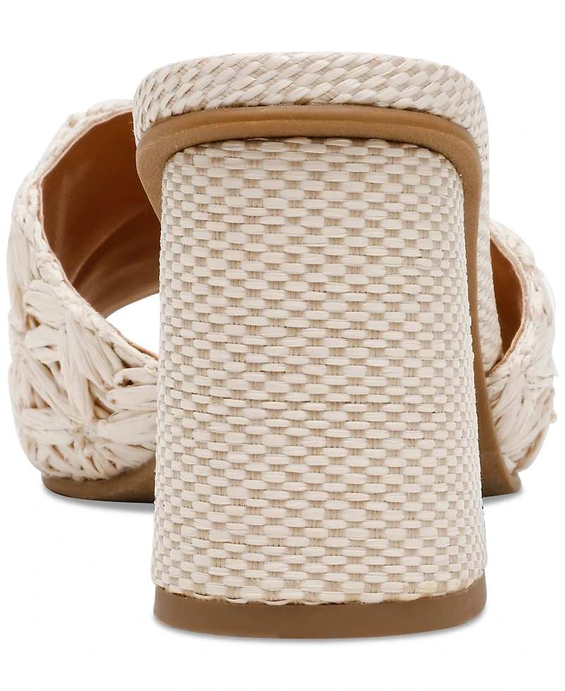 Dv Dolce Vita Women's Honey Raffia Block-Heel Dress Sandals