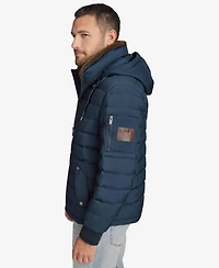 Men's Loxton Down Coat with Removable Faux Rabbit Collar