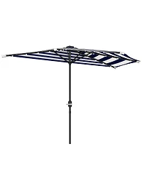 Outsunny Half Patio Umbrella, Upf 30+ Balcony Umbrella,