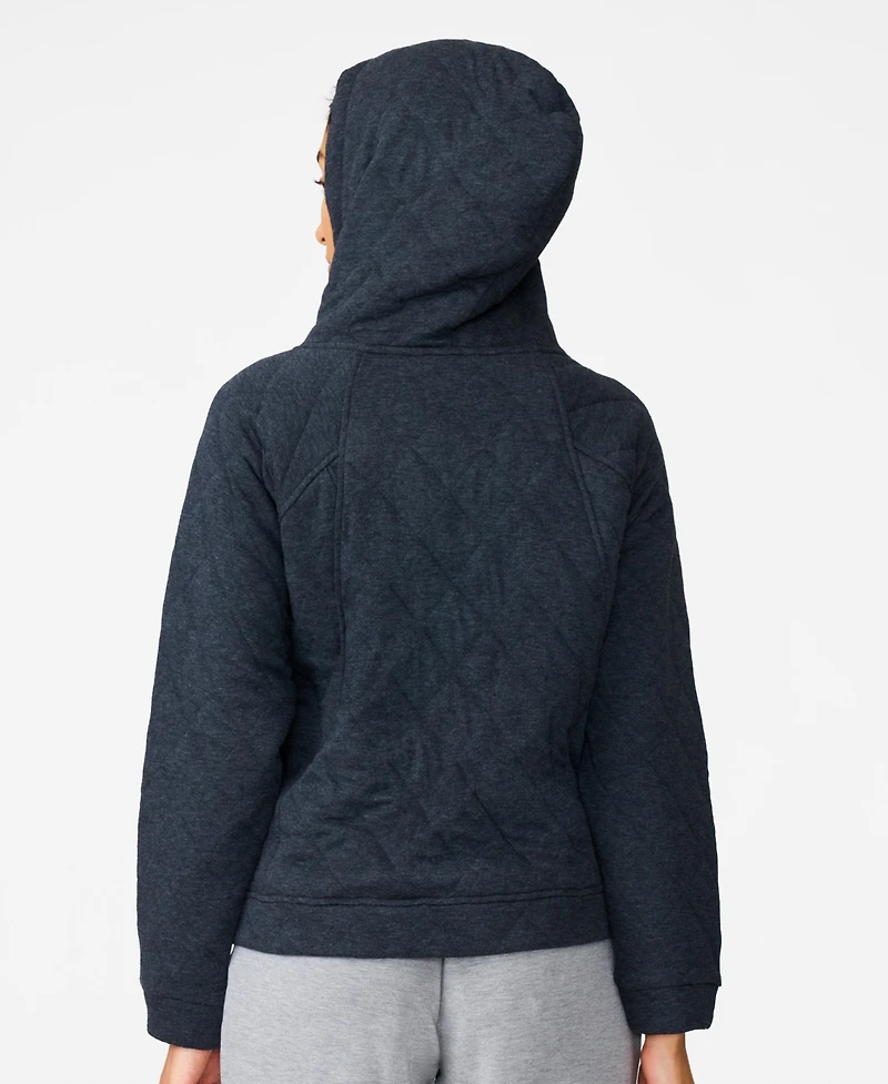 Cable & Gauge Women's Geo Quilted Hoodie Sweatshirt