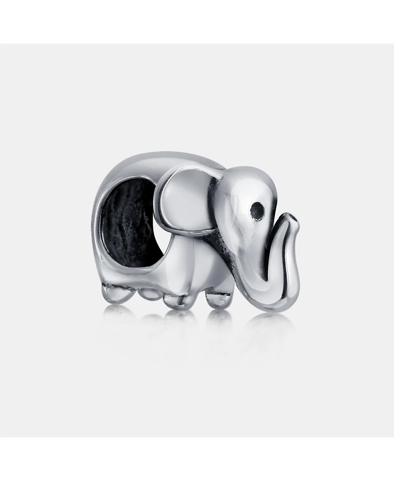 Bling Jewelry Lucky Elephant Charm Bead in Oxidized Sterling Silver European Bracelets
