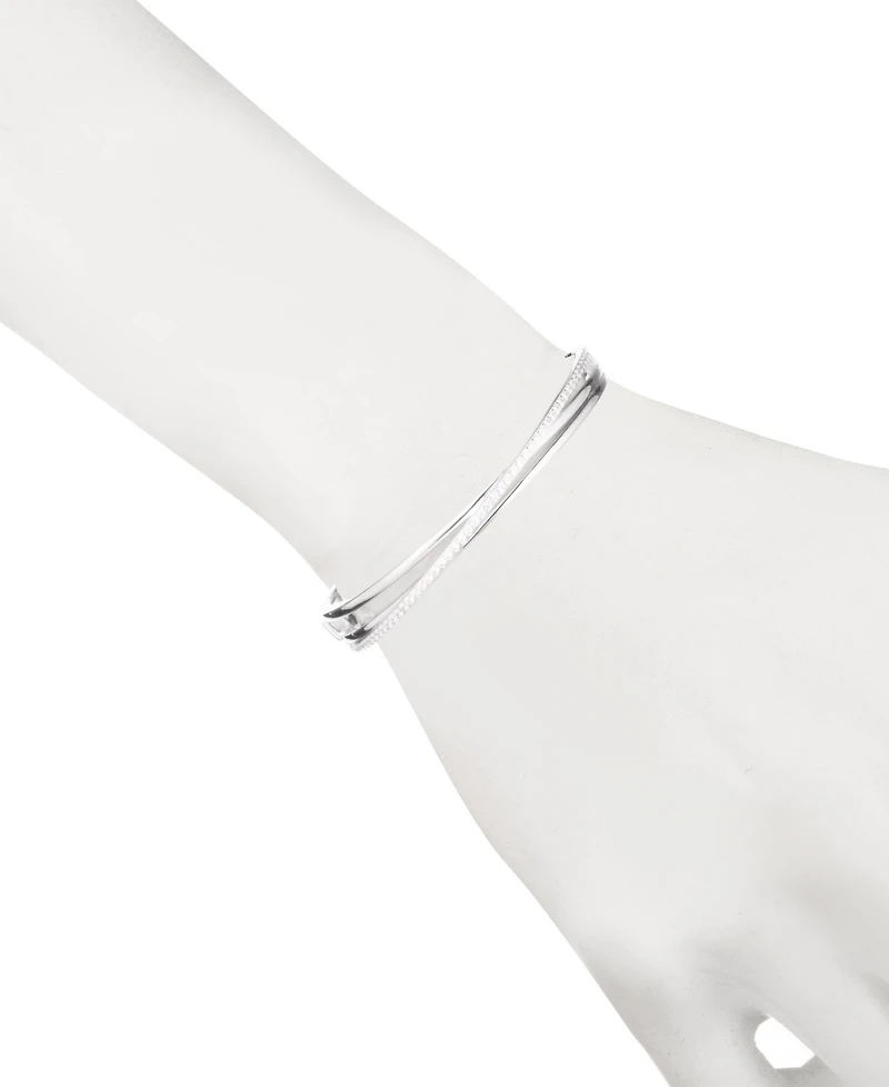 Lauren Ralph Lauren Sterling Silver Cubic Zirconia Pave Bangle Bracelet