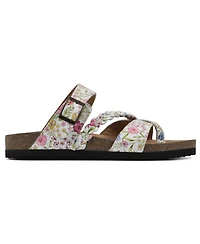 White Mountain Women's Hazy Round Toe Flat Sandals