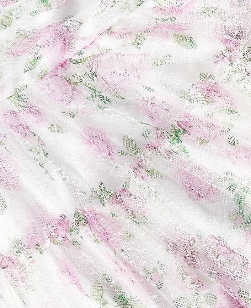 Seni & Cade Juniors' Floral Print Strapless Fit & Flare Dress