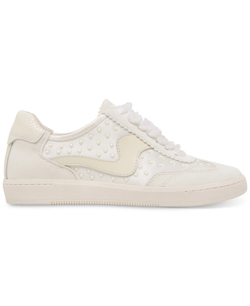 Dolce Vita Women's Notice Pearl Mesh Low Profile Lace-Up Sneakers