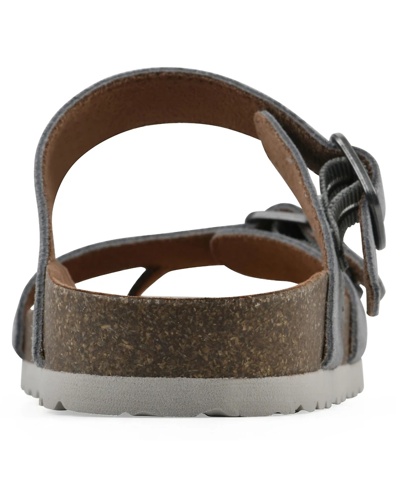 White Mountain Women's Grams Round Toe Flat Sandals