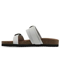 White Mountain Women's Hardball Round Toe Flat Sandals