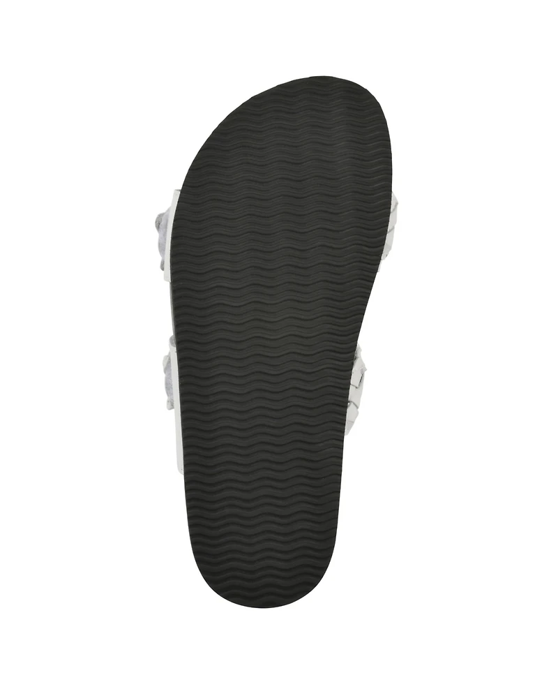 White Mountain Women's Hey Round Toe Flat Sandals