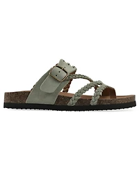 White Mountain Women's Hayleigh Round Toe Flat Sandals