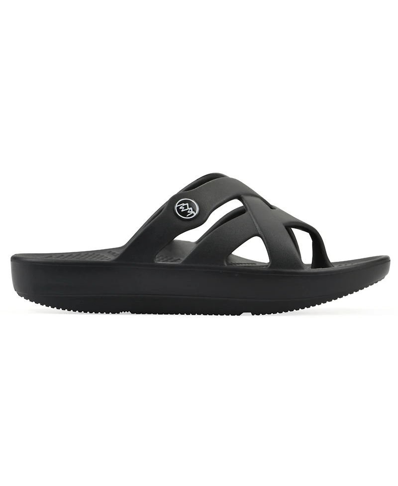 White Mountain Women's Rip Round Toe Flat Sandals