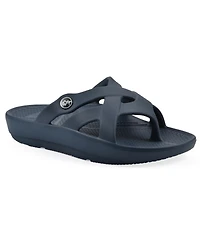 White Mountain Women's Rip Round Toe Flat Sandals