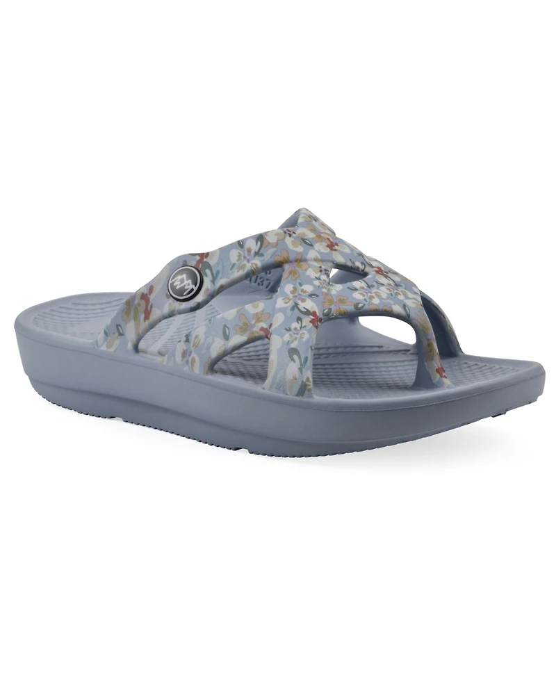 White Mountain Women's Rip Round Toe Flat Sandals