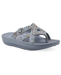 White Mountain Women's Rip Round Toe Flat Sandals