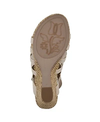 White Mountain Women's Ataps Round Toe Wedge Sandals