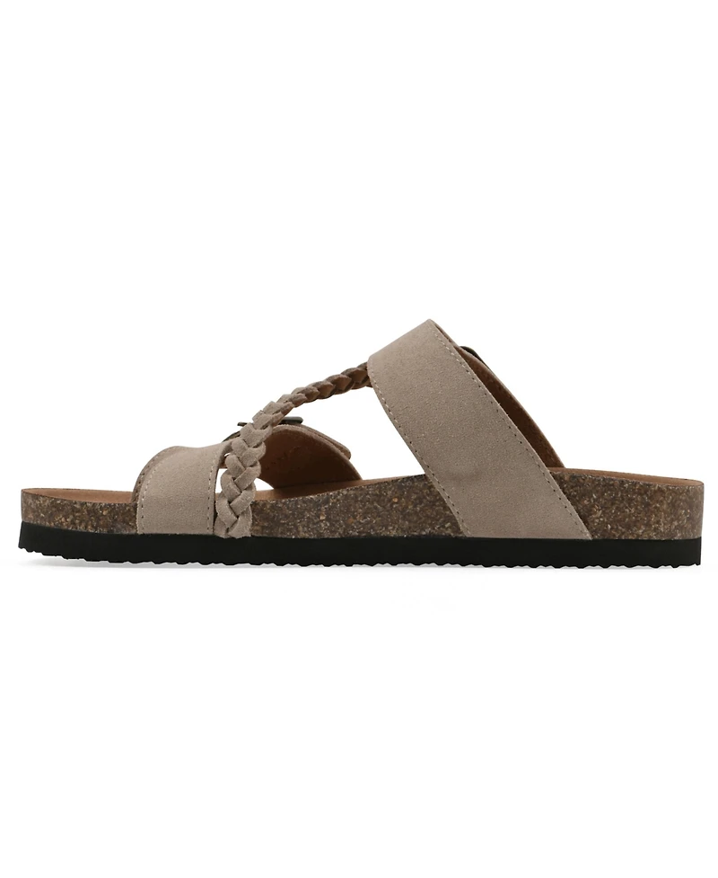 White Mountain Women's Hammy Round Toe Flat Sandals