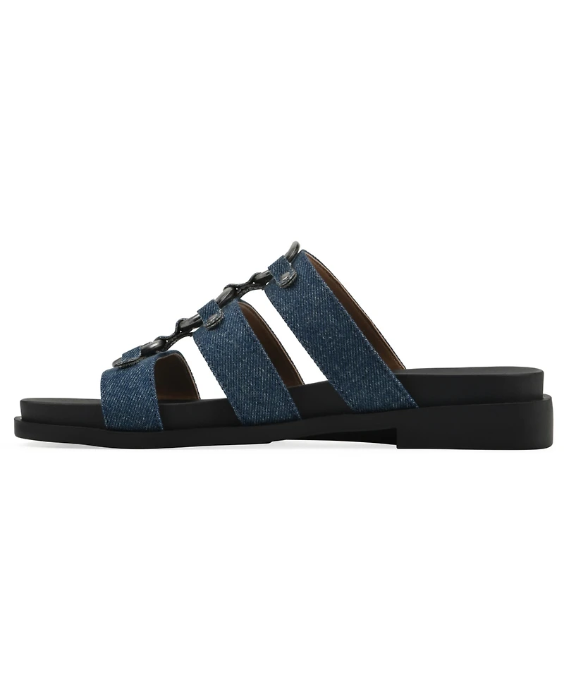 White Mountain Women's Koala Slip-On Flat Sandals