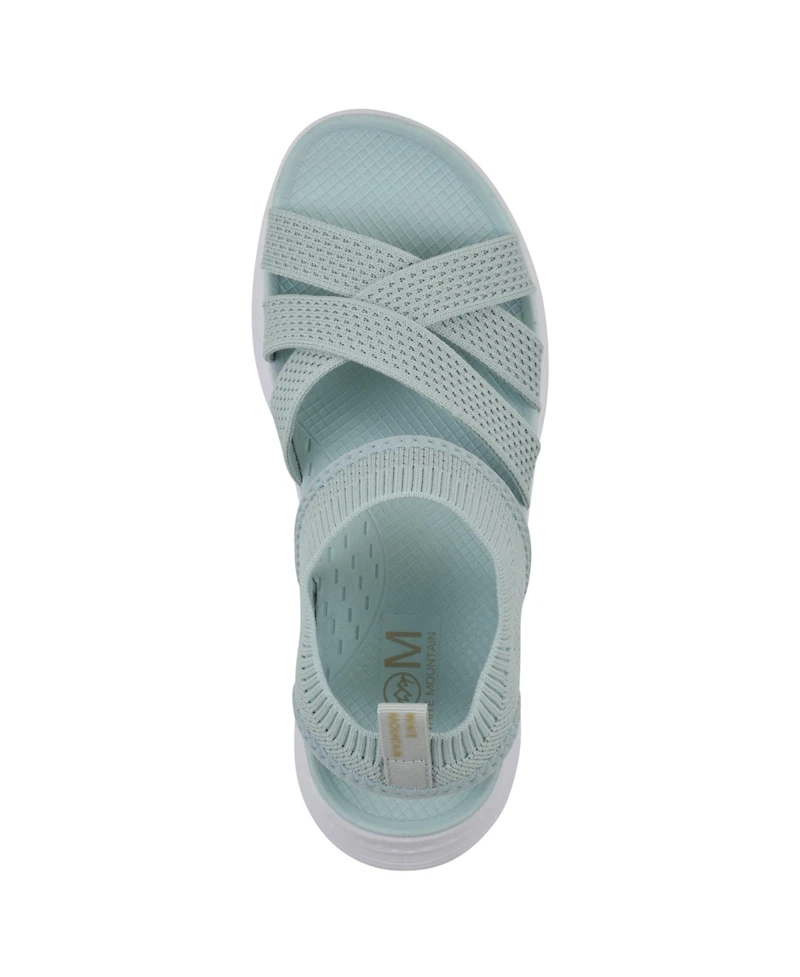 White Mountain Women's Charry Round Toe Flat Sandals