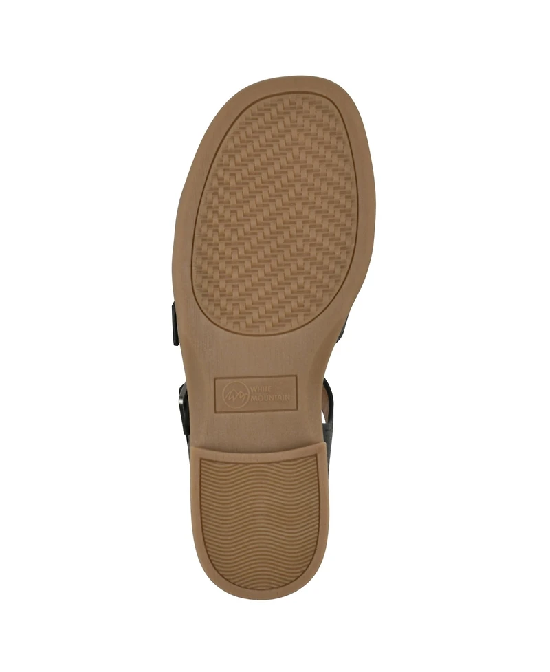 White Mountain Women's Mayday Round Toe Flat Sandals