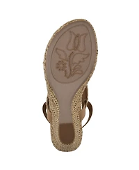 White Mountain Women's All Dres Round Toe Wedge Sandals