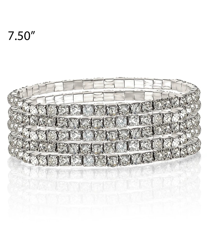 Jessica Simpson 5-Piece Rhinestone Bracelet Set