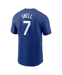 Nike Men's Blake Snell Blue Los Angeles Dodgers Fuse Name Number T-Shirt