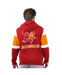 Starter Men's Red Tampa Bay Buccaneers Extreme Vintage Logo Full-Zip Hoodie