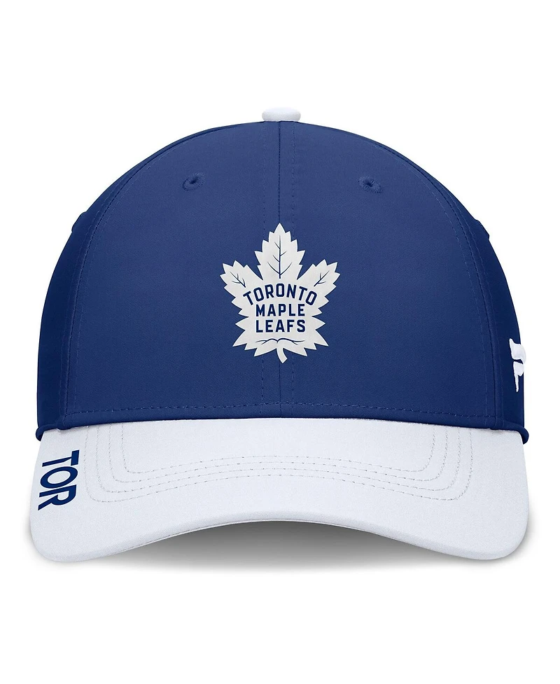 Fanatics Men's Blue/White Toronto Maple Leaf's Authentic Pro Rink Flex Hat