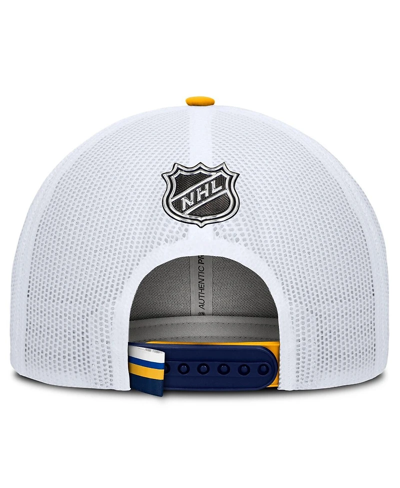 Fanatics Men's Navy/White St. Louis Blues Authentic Pro Rink Trucker Hat