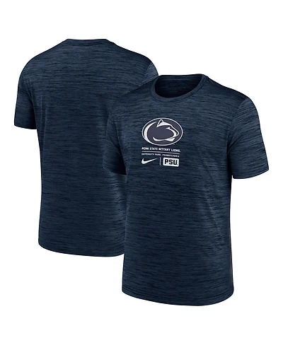 Nike Men's Navy Penn State Nittany Lions Campus Center Block Velocity Performance T-Shirt