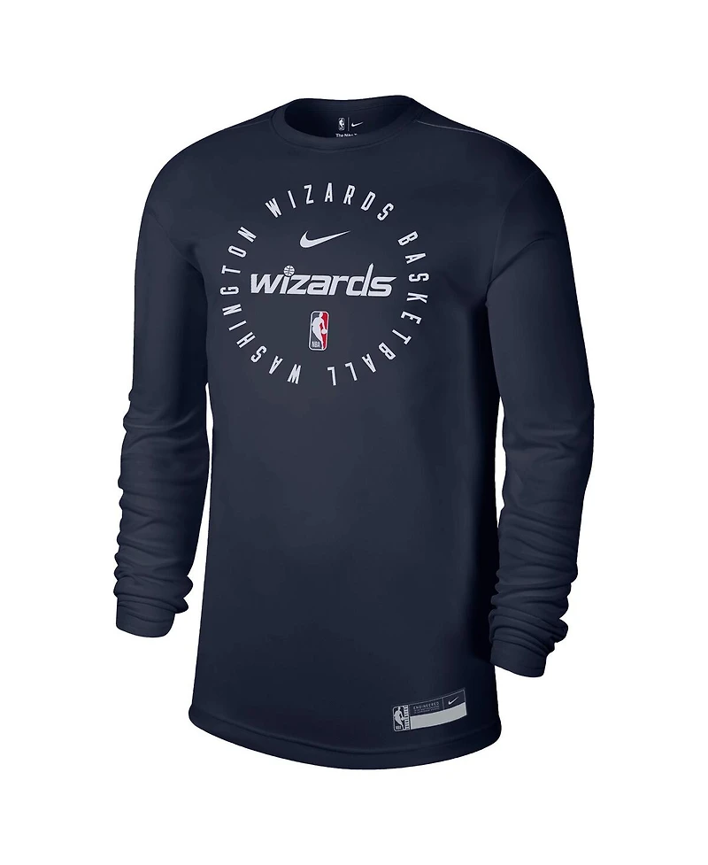 Nike Men's Navy Washington Wizards 2024/25 Legend On-Court Practice Long Sleeve T-Shirt