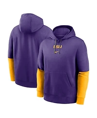 Nike Men's Purple/Gold Lsu Tigers 2024 Sideline Club Pullover Hoodie