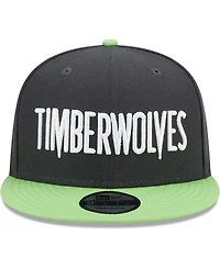 New Era Men's Charcoal/Green Minnesota Timberwolves Jersey Hook Statement Edition 9FIFTY Snapback Hat