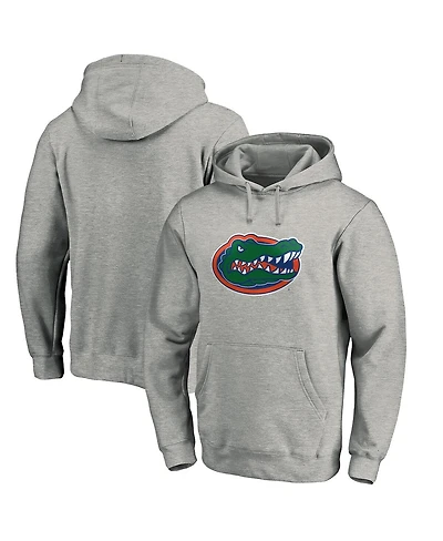 Fanatics Men's Heather Gray Florida Gators Primary Logo Pullover Hoodie