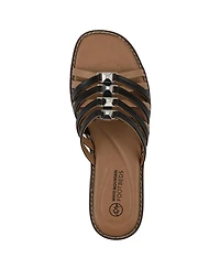 White Mountain Women's Mazy Slip-On Flat Sandals