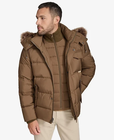 Andrew Marc Black Label Men's Forster Hooded Quitled Puffer Jacket