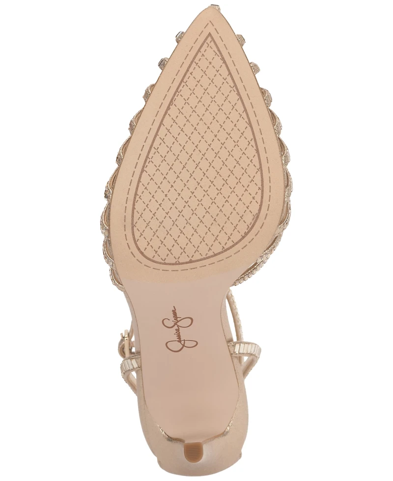 Jessica Simpson Women's Paveri Huarache Rhinestone Stiletto Pumps