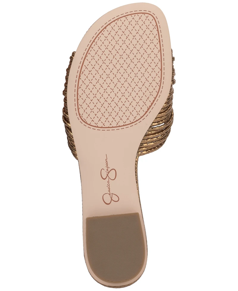 Jessica Simpson Women's Dydra Knotted Strappy Flat Sandals