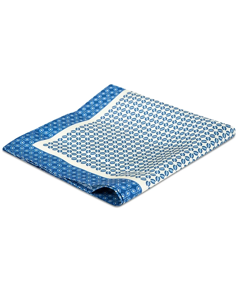 Tommy Hilfiger Men's Solid Bow Tie & Medallion Pocket Square Set
