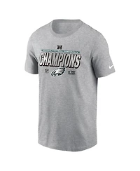 Nike Men's Heather Charcoal Philadelphia Eagles 2024 Nfc Champions Locker Room Trophy Collection T-Shirt