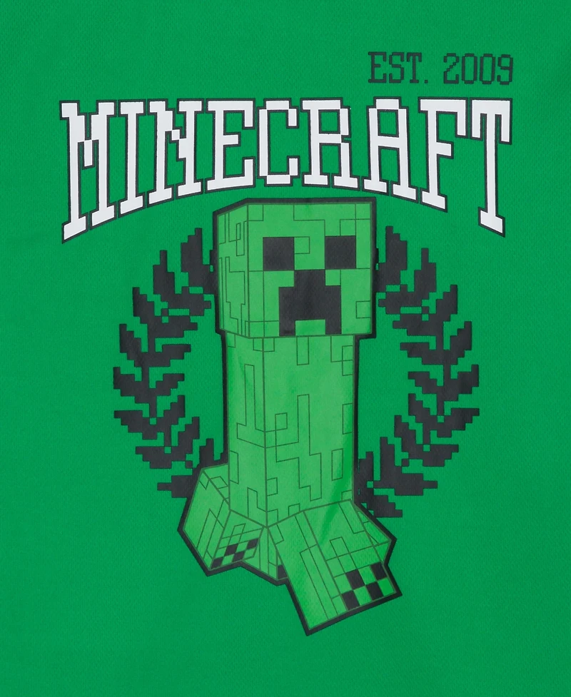 Minecraft Little & Big Boys Team Creeper Soccer Jersey Shirt