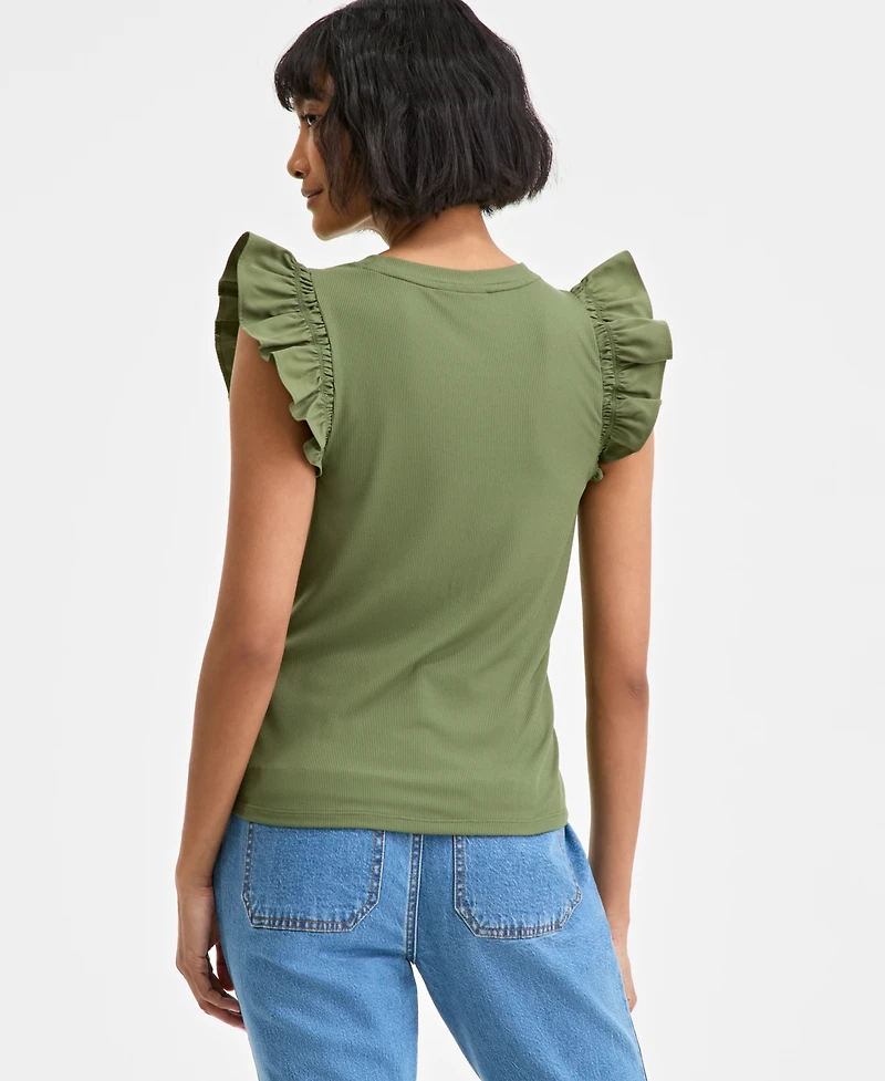 On 34th Women's Ruffle-Sleeve Knit Top