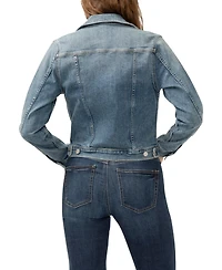 Silver Jeans Co. Women's Notched Crop Jean Jacket
